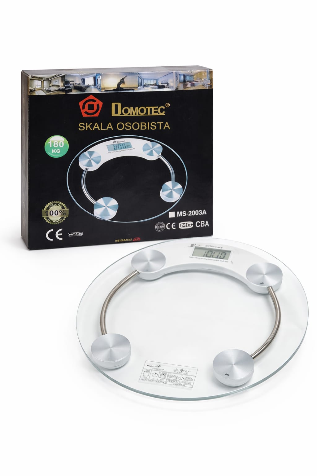 Digitale Personenwaage aus Glas bis 180 kg